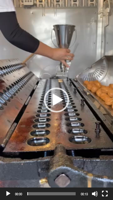 キッチンカーでベビーカステラ「きむら」さん（動画有り